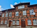 Old residential house in the Gdansk city center with typical facade for local houses Royalty Free Stock Photo