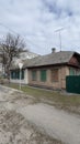 Old residential Ukrainian house, small town Royalty Free Stock Photo