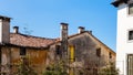 Old residential urban houses in Vicenza city