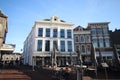 Old restaurant building named de Zalm Salmon on the market square downtown Gouda.