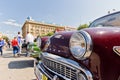 Old restored car model Moskvitch 407 at the exhibition of vintage cars