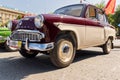 Old restored car model Moskvitch 407 at the exhibition of vintage cars