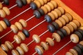Old retro abacus close up