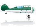 Old retro airplane vector illustration