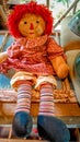 Old Doll Toy with Red Hair