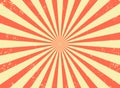 Old retro background with rays and explosion imitation. Vintage starburst pattern with bristle texture. Circus style Royalty Free Stock Photo