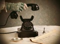 Old retro bakelite telephone Royalty Free Stock Photo