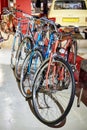 Old retro bicycles