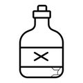 Old retro bottle icon