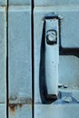 Old retro car door handle. Royalty Free Stock Photo