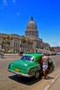 Old retro car in Havana,Cuba Royalty Free Stock Photo