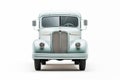 Old retro car isolated on a white background. Front view, close up Royalty Free Stock Photo