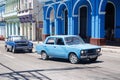 Old retro classic american cars in Havana,Cuba -2 Royalty Free Stock Photo