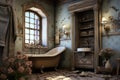 Old retro bathroom interior Royalty Free Stock Photo