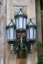 Old retro exterior wall lamps, selective focus Royalty Free Stock Photo
