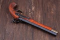 Old retro flintlock pistol