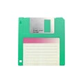 Old retro floppy disk isolated on white background Royalty Free Stock Photo