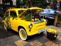 Old retro lemon car Royalty Free Stock Photo