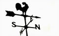 Retro Metal Rooster Weathervane Silhouette