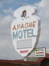 Old retro motel sign along historic route 66