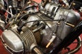 Old retro motorcycle engine Royalty Free Stock Photo