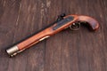 Old retro flintlock pistol Royalty Free Stock Photo