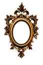 Old retro oval golden old frame (No#12) Royalty Free Stock Photo