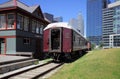 Old retro passenger carriage.