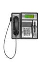 Old retro public payphone isolated Royalty Free Stock Photo