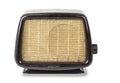 Old retro radio from the fifties on the white background. Royalty Free Stock Photo