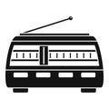 Old retro radio icon, simple style Royalty Free Stock Photo