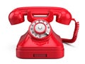 Old retro red phone Royalty Free Stock Photo