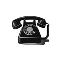 Old retro rotary dial telephone icon. Vintage phone isolated. Vector illustration Royalty Free Stock Photo