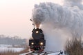 Old retro steam train Royalty Free Stock Photo