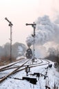 Old retro steam train Royalty Free Stock Photo