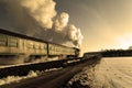 Old retro steam train Royalty Free Stock Photo