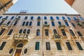 Old retro street without anyone in Italy Venice in summer Royalty Free Stock Photo