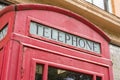 Old Retro Style Telephone Booth Royalty Free Stock Photo