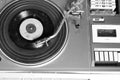 Old and retro turntable player Royalty Free Stock Photo