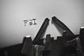 Old typewriter with the written text FBI. Royalty Free Stock Photo