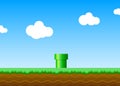 Old retro video game background. Vector Royalty Free Stock Photo