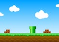 Old retro video game background. Vector Royalty Free Stock Photo
