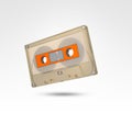 Old retro vintage Audio music cassette tape. Royalty Free Stock Photo