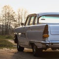 Old retro or vintage car back side Royalty Free Stock Photo