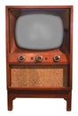 Old Retro Vintage TV Console Set, Fifties Isolated