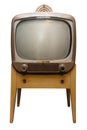 Old Retro Vintage TV Console Set, Fifties Isolated Royalty Free Stock Photo