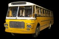 Old retro yellow bus.