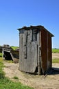 Old rickety rural outhouse Royalty Free Stock Photo