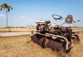 Old Ride-on Lawn Roller