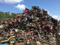 Old Riding Lawnmowers Royalty Free Stock Photo